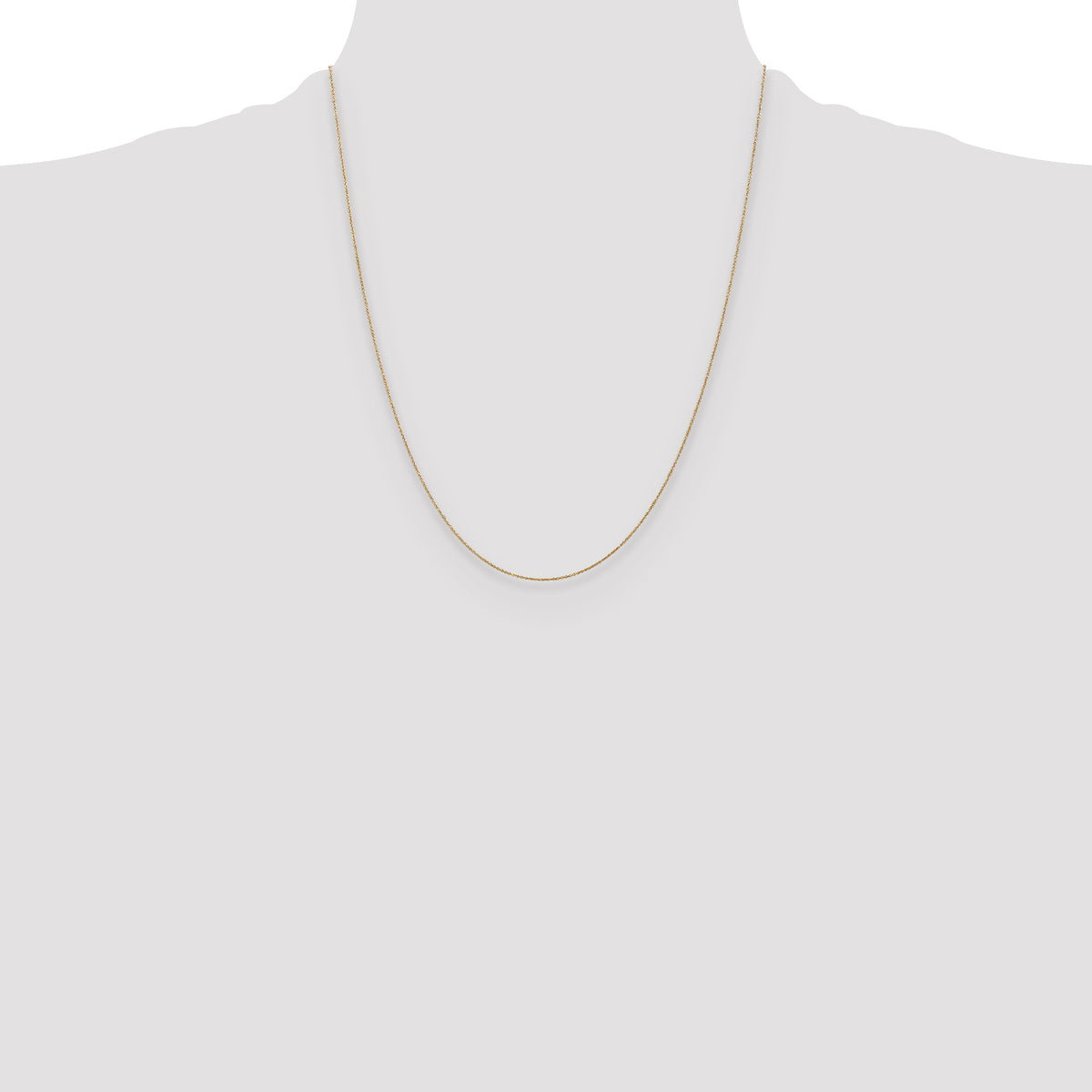 14k .75mm Round Open Link Cable Chain