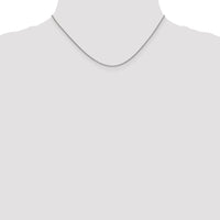 14k White Gold 1.4mm Round Open Link Cable Chain