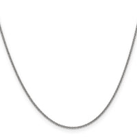 14k White Gold 1.4mm Round Open Link Cable Chain