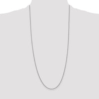 14k White Gold 1.4mm Round Open Link Cable Chain