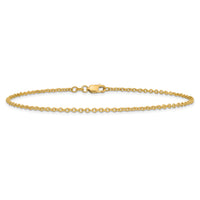 14k 1.8mm Forzantine Cable Chain Anklet