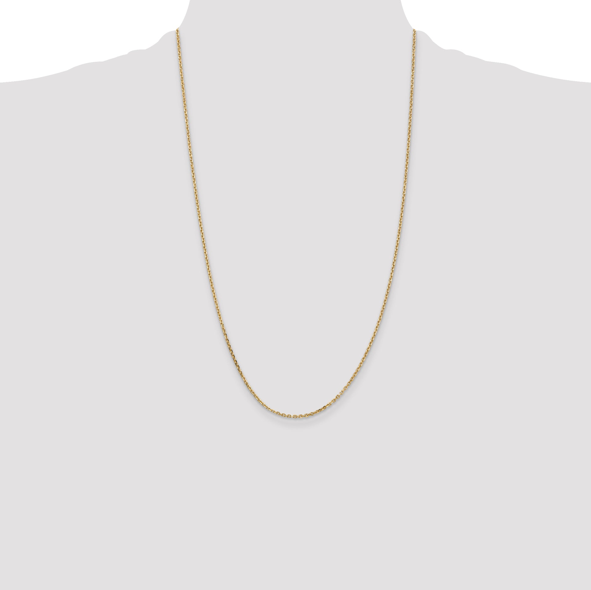 14k 1.65mm D/C Cable Chain