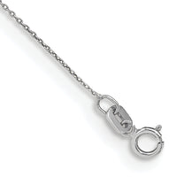 14k White Gold .75mm Round Open Link Cable Chain Anklet