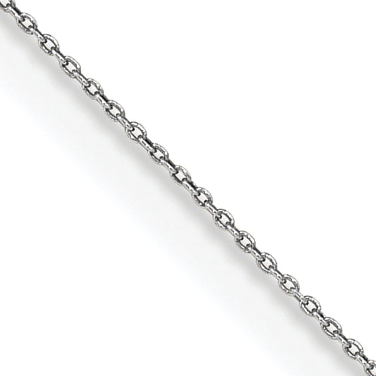 14k White Gold .75mm Round Open Link Cable Chain