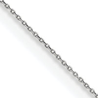 14k White Gold .75mm Round Open Link Cable Chain