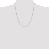 14k White Gold .75mm Round Open Link Cable Chain