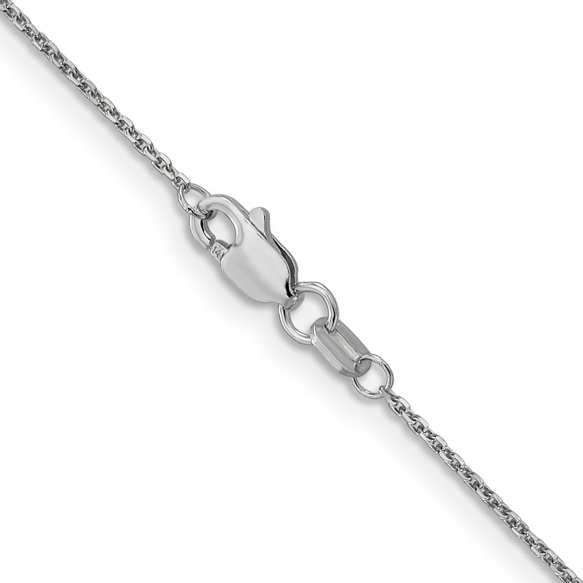 14k White Gold .95mm D/C Cable Chain