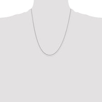 14k White Gold .6mm D/C Round Open Link Cable Chain