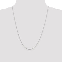 14k White Gold .6mm D/C Round Open Link Cable Chain
