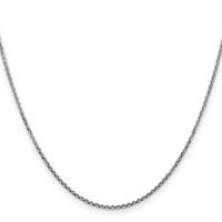 14k White Gold 1.45mm D/C Cable Chain