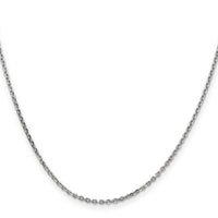 14k White Gold 1.65mm D/C Cable Chain