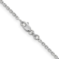 14k White Gold 1.65mm D/C Cable Chain