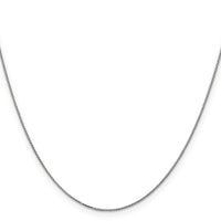 14k White Gold .85mm D/C Spiga with Spring Ring Clasp Chain