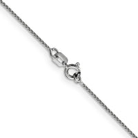 14k White Gold .85mm D/C Spiga with Spring Ring Clasp Chain