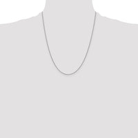 14k White Gold .85mm D/C Spiga with Spring Ring Clasp Chain
