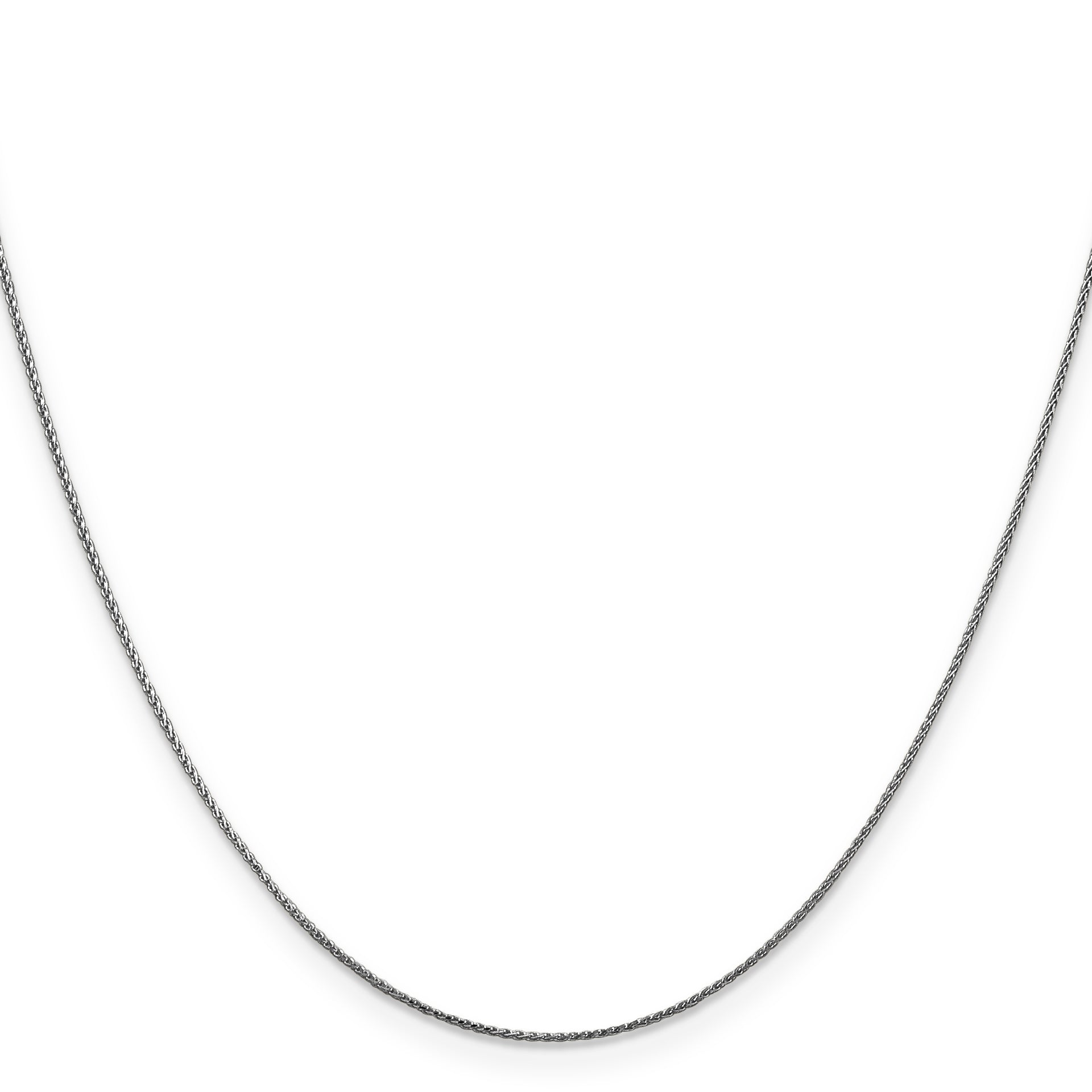 14k White Gold .85mm D/C Spiga with Lobster Clasp Chain
