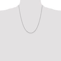 14k White Gold .85mm D/C Spiga with Lobster Clasp Chain