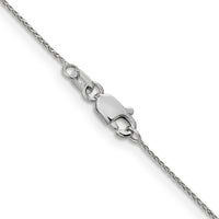 14k White Gold .85mm D/C Spiga with Lobster Clasp Chain