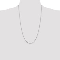 14k White Gold .85mm D/C Spiga with Lobster Clasp Chain