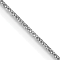 14k White Gold .85mm D/C Spiga with Lobster Clasp Chain