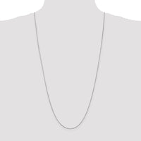 14k White Gold .85mm D/C Spiga with Lobster Clasp Chain