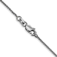 14k White Gold 1.05mm D/C Spiga with Lobster Clasp Chain