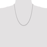 14k White Gold 1.05mm D/C Spiga with Lobster Clasp Chain