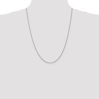 14k White Gold 1.05mm D/C Spiga with Lobster Clasp Chain