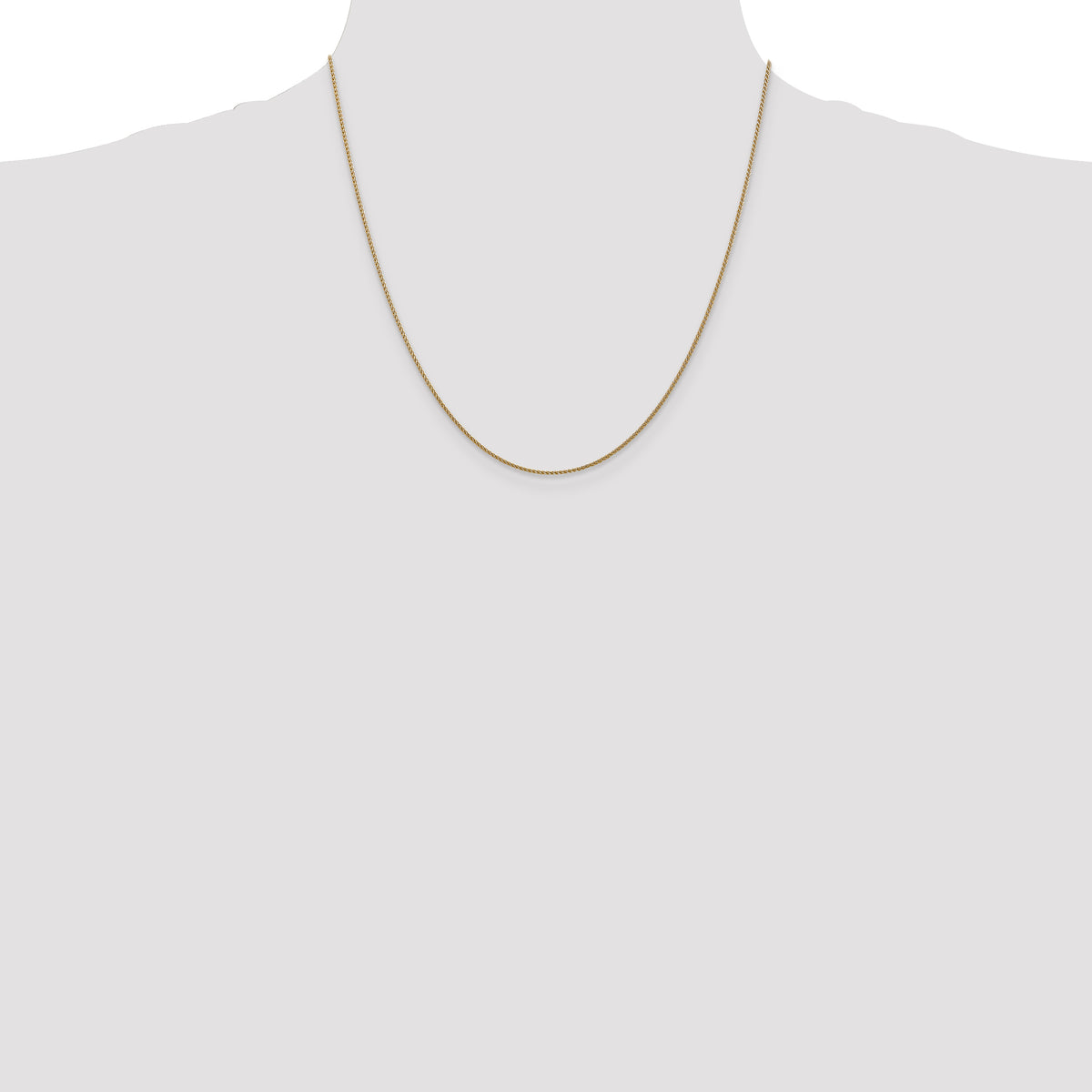 14k 1.05mm Diamond Cut Spiga with Lobster Clasp Chain