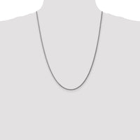 14k White Gold 1.05mm Spiga with Spring Ring Clasp Chain