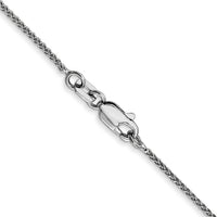 14k White Gold 1.05mm Spiga with Lobster Clasp Chain