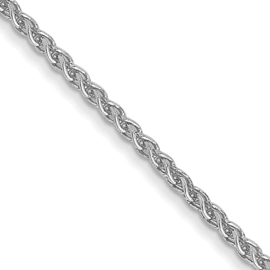 14k White Gold 1.05mm Spiga with Lobster Clasp Chain
