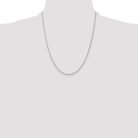 14k White Gold 1.05mm Spiga with Lobster Clasp Chain