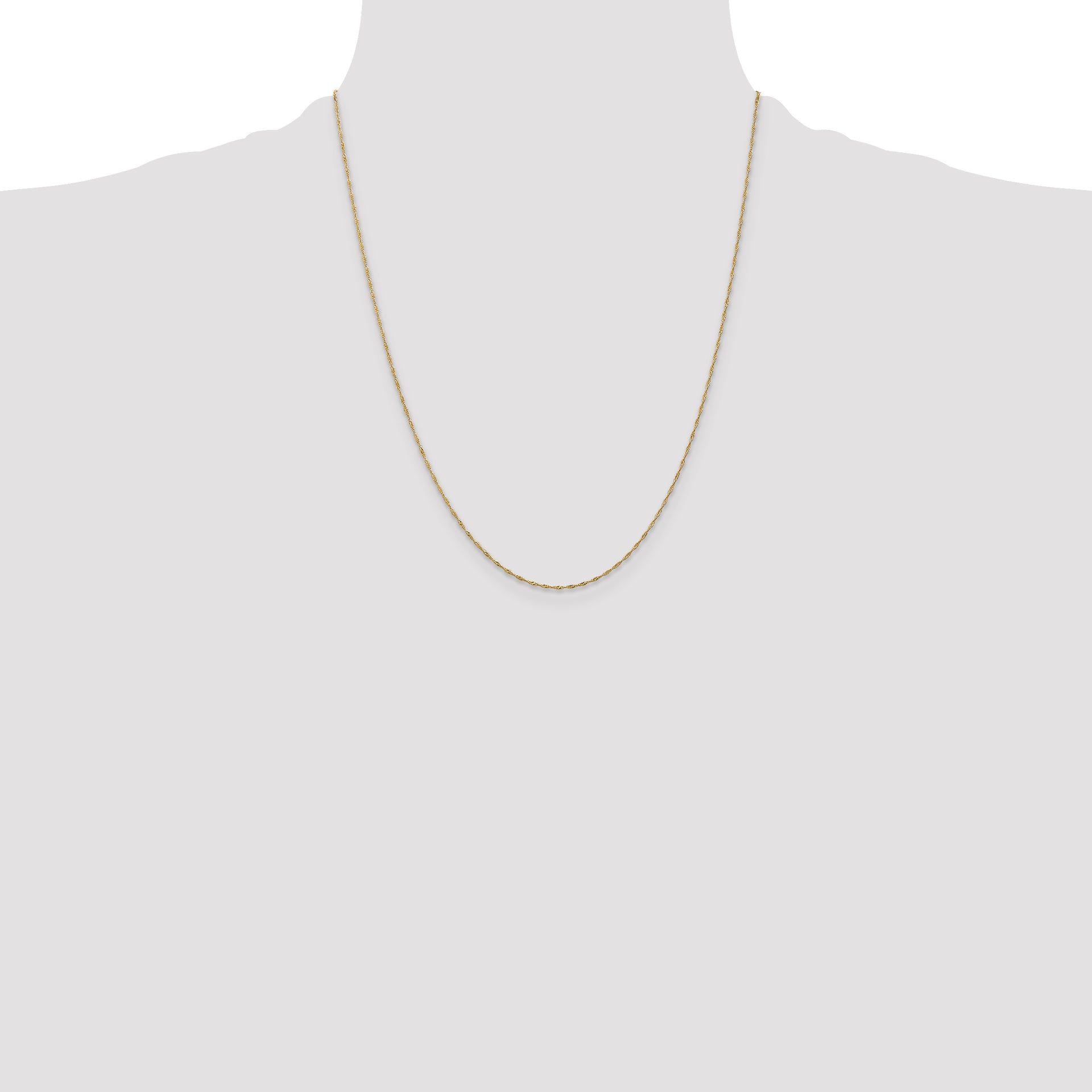 14k 1mm Singapore Chain