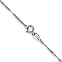 14k WG 1mm Singapore Chain