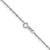 14k WG 1.1mm Singapore Chain