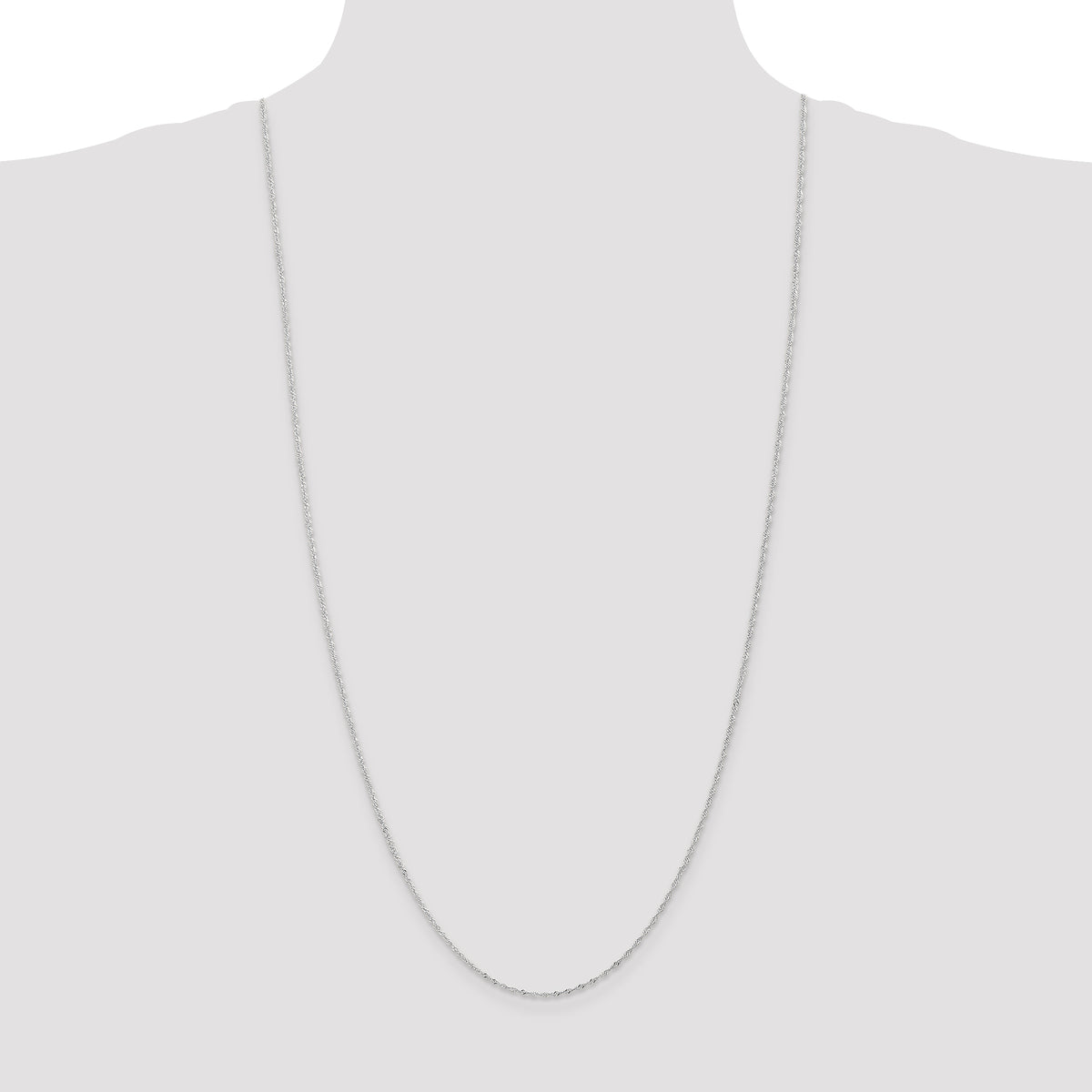 14k WG 1.1mm Singapore Chain