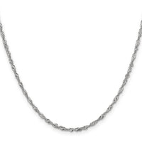 14k WG 2.0mm Singapore Chain