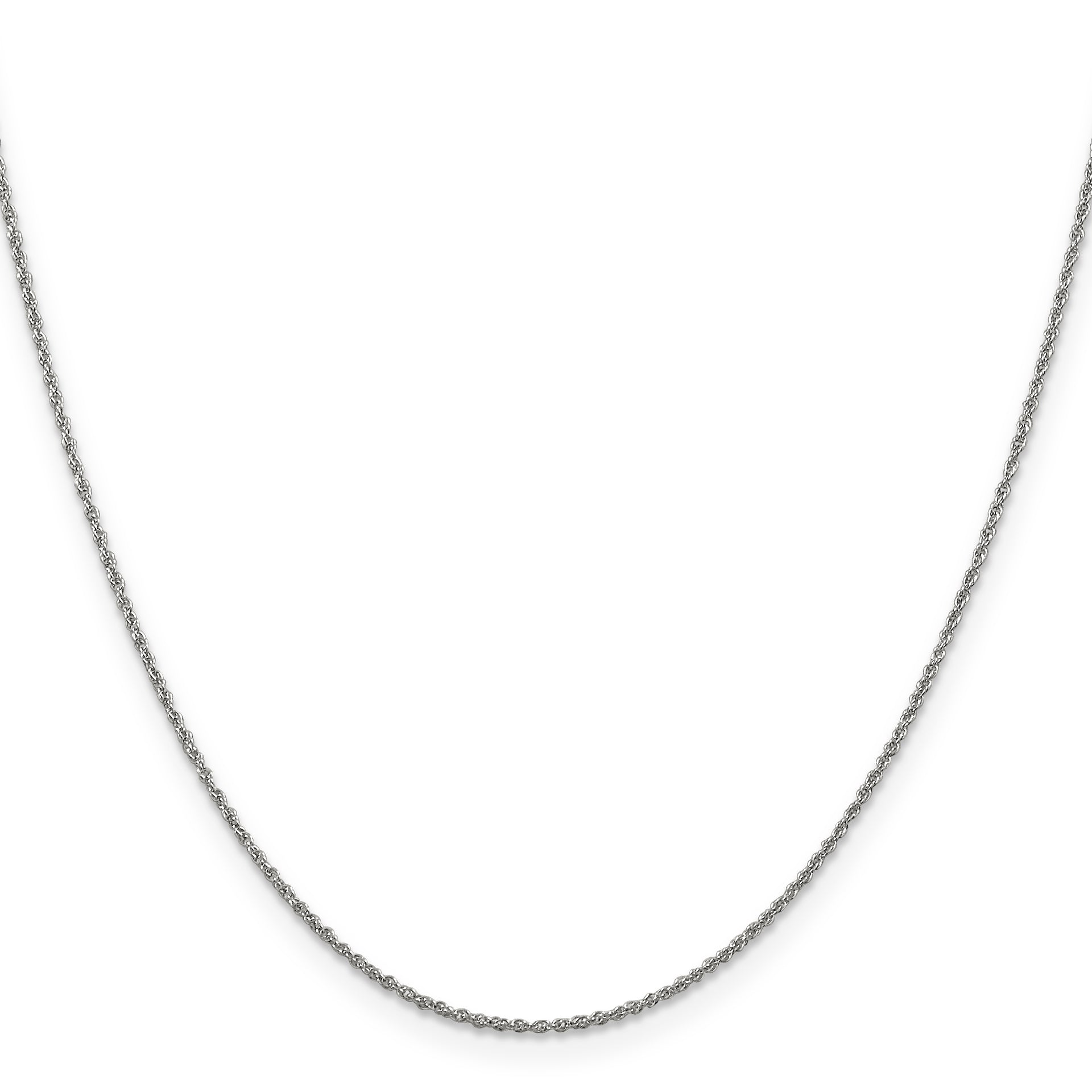 14k WG 1.1mm Baby Rope Chain