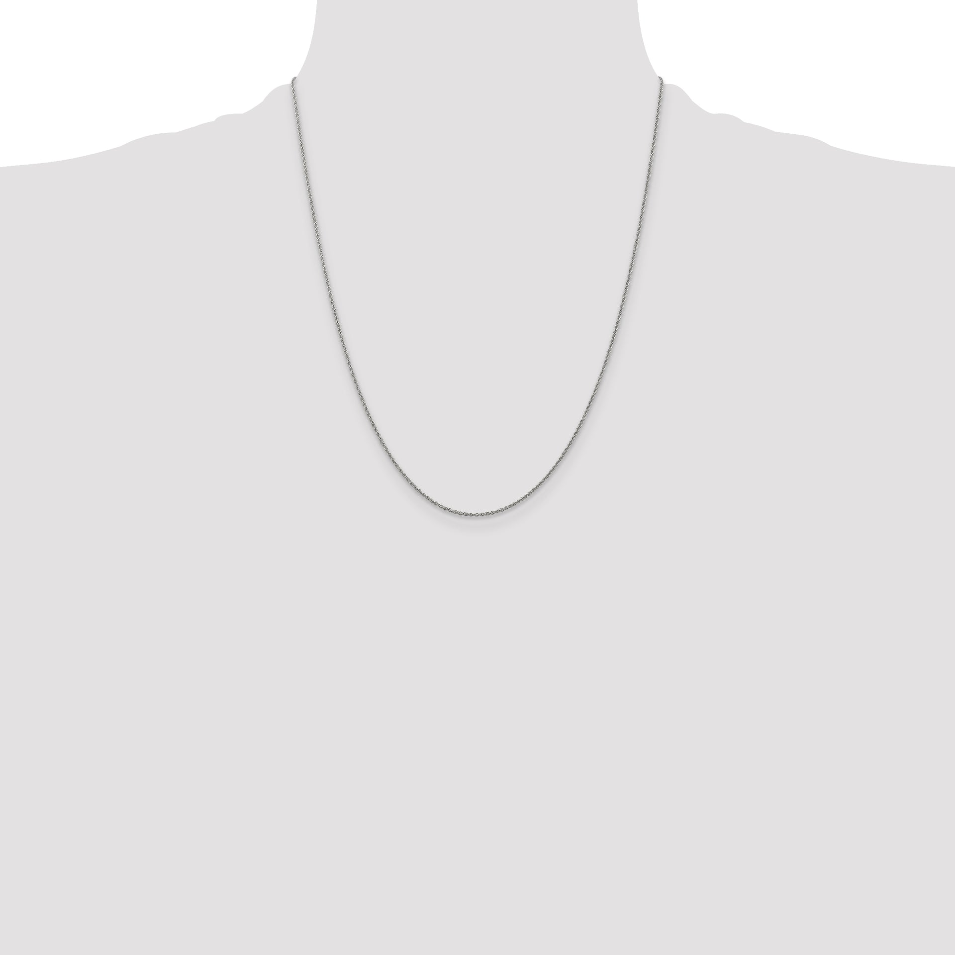 14k WG 1.1mm Baby Rope Chain