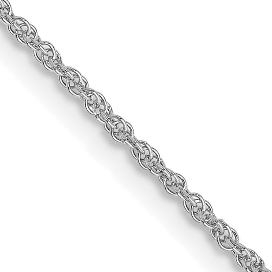 14k WG 1.1mm Baby Rope Chain