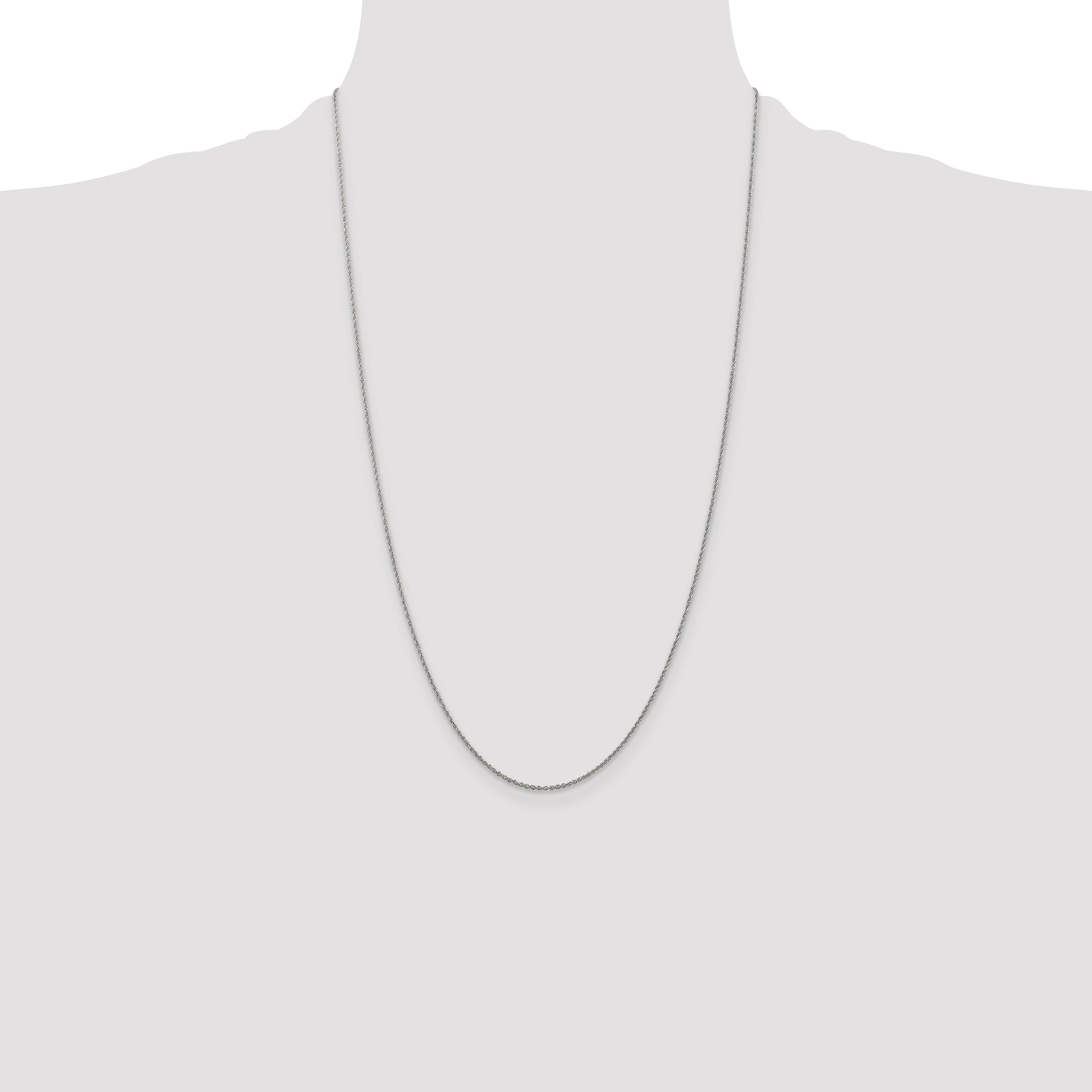 14k WG 1.1mm Baby Rope Chain
