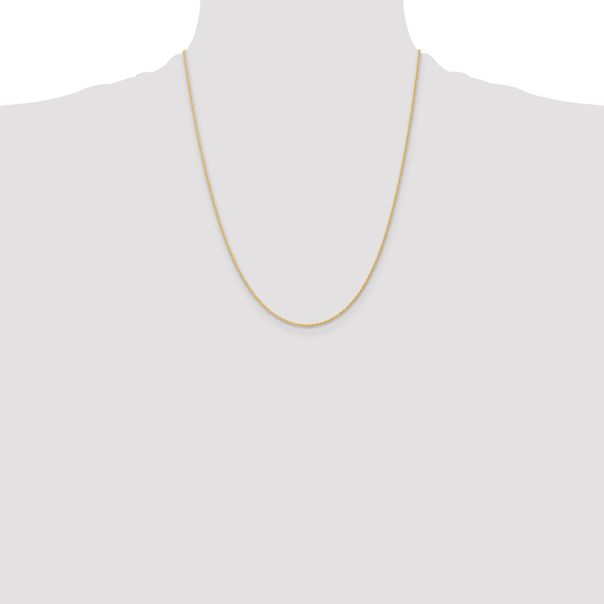 14k 1.1mm Baby Rope Chain