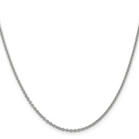 14k White Gold 1.8mm Forzantine Cable Chain
