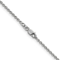 14k White Gold 1.8mm Forzantine Cable Chain
