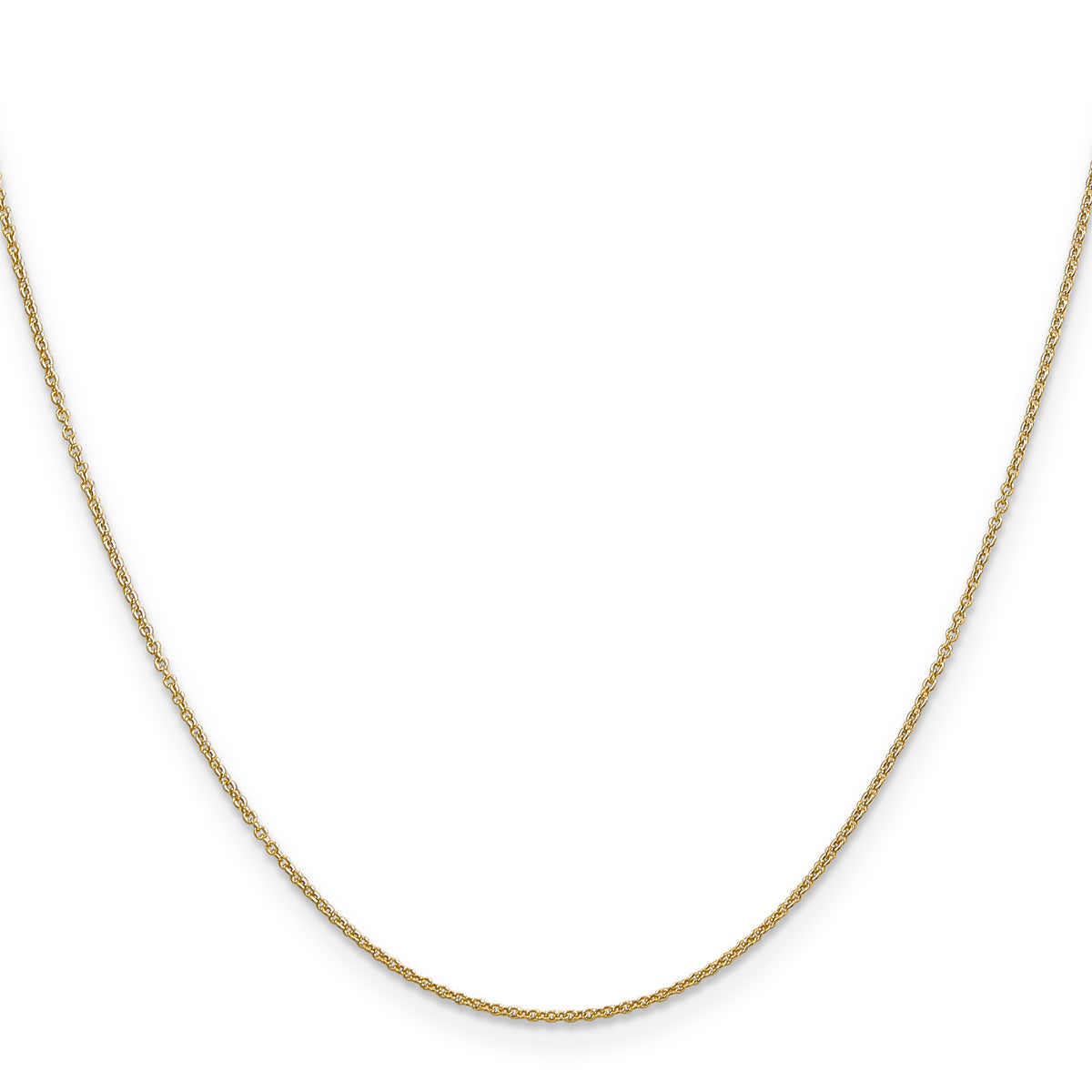 14k .9mm Cable with Spring Ring Clasp Chain