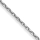 14k White Gold .8mm D/C Cable with Spring Ring Clasp Chain