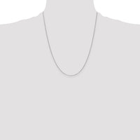 14k White Gold .8mm D/C Cable with Spring Ring Clasp Chain