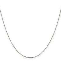 14k White Gold .8mm D/C Cable with Lobster Clasp Chain