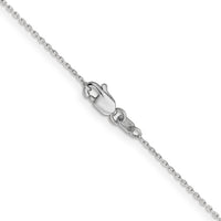 14k White Gold .8mm D/C Cable with Lobster Clasp Chain